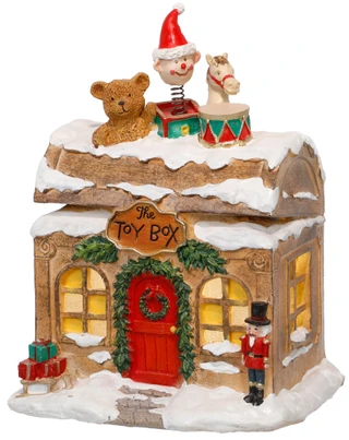 Thumbnail 1: Magical Season 9 in LED Snowy Christmas Toy Box House with Toys Decor 