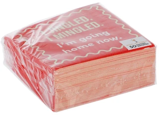 Thumbnail 2: Drinks & Giggles 50 Pk I Jingled I Mingled Christmas Cocktail Napkins 