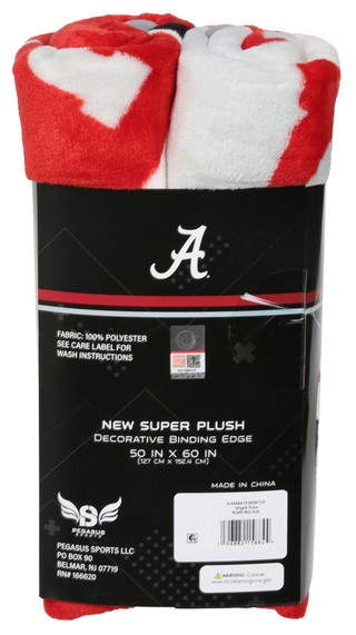 Thumbnail 2: ALABAMA CRIMSON TIDE 50x60 Alabama Crimson Tide Soft Tailgate Throw 