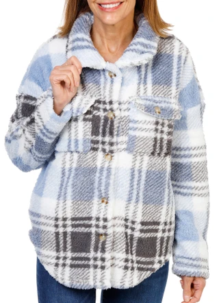 Thumbnail 1: Anneliese Women's Button Front Sherpa Jacket 