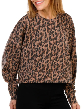 Thumbnail 1: Yogalicious Softlite Zuri Cropped Sweatshirt 