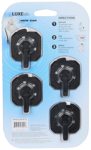 Thumbnail 2: Luxe 4 Pk New Car Scent Air Freshener Vent Clip 
