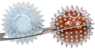 Thumbnail 2: Chase 'N Chomp 2 Pk Christmas Character Dental Spikey Balls Dog Toys 