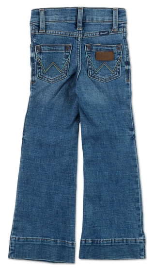 Thumbnail 2: Wrangler Little Girls Slim Wide Leg Jeans  