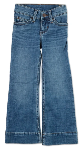 Thumbnail 1: Wrangler Little Girls Slim Wide Leg Jeans  