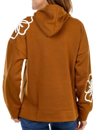 Thumbnail 2: Anneliese Women's Embroidered Applique Flower Hoodie 