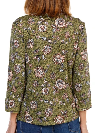 Thumbnail 2: Rafaella Women's Printed 3/4 Sleeve Top 