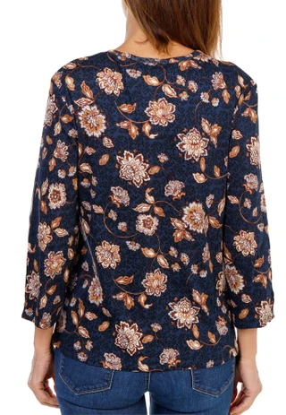 Thumbnail 2: Rafaella Women's Printed 3/4 Sleeve Top 