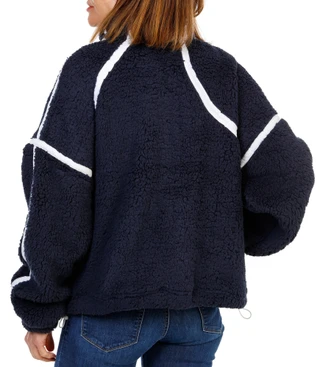 Thumbnail 2: HARMONY & BALANCE Women's Full-Zip Long Sleeve Sherpa Jacket 