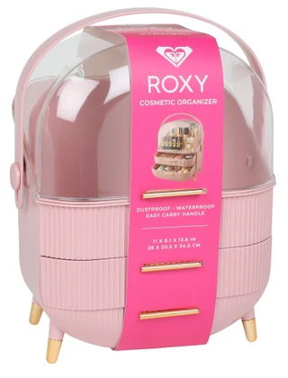 Thumbnail 1: ROXY 13 in 2 Drawer Cosmetic Organizer with Handle 