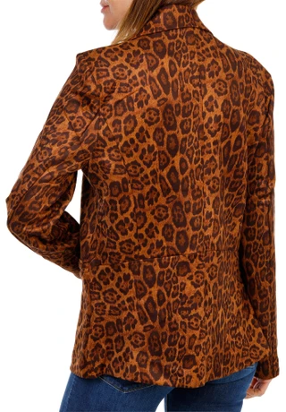 Thumbnail 2: Zac & Rachel Women's Open Blazer with Gold Accents 