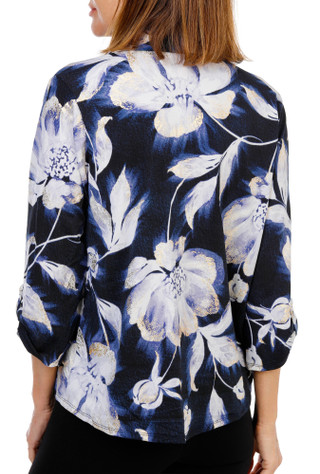 Thumbnail 2: Fair Haven Women's 3/4 Sleeve Button Front Split Neck Top 