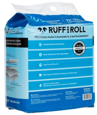 Thumbnail 2: RUFF N ROLL 100 Pk 22x22 Pet Training Pads 