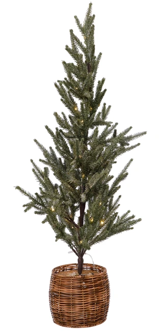 Thumbnail 1: Magical Season 30 In Pre-Lit Snowy Christmas Tree in Wicker Pot 