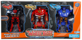 Thumbnail 1: Brooklyn Lollipop 3 Pk Transforming Wheel Bots 