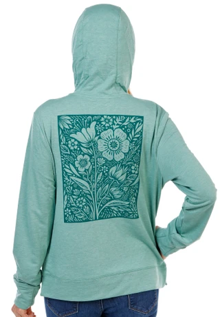 Thumbnail 1: REEL LEGENDS Junior's Boho Terry Full Zip Hoodie 