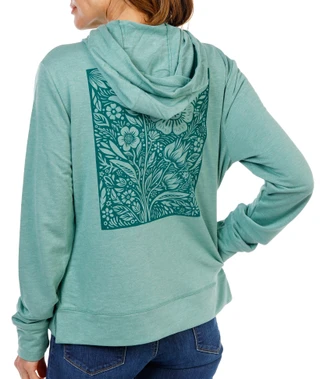 Thumbnail 3: REEL LEGENDS Junior's Boho Terry Full Zip Hoodie 
