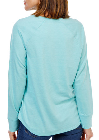 Thumbnail 3: REEL LEGENDS Junior's Long Sleeve Tropical Passport Terry Tee 