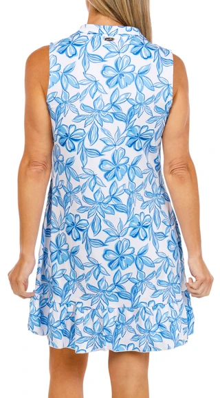 Thumbnail 2: CABANA LIFE Women's Water Floral Quarter Zip Dress 