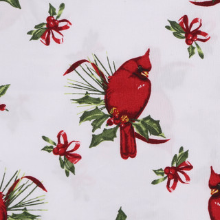 Thumbnail 2: Lenox Full 6 Pc Christmas Winter Cardinal Sheet Set 