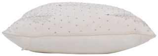 Thumbnail 2: VISTA HOME FASHIONS 22x22 Silver Beaded Christmas Tree Throw Pillow 