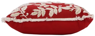 Thumbnail 2: Happy Holidays 18x18 Embroidered Christmas Reindeer Throw Pillow 