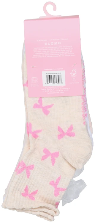 Thumbnail 2: Juicy Couture Women's 6 Pk Ruffle Bow Shortie Crew Socks 