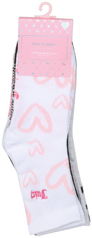 Thumbnail 1: Juicy Couture Women's 6 Pk Heart Shortie Crew Socks 