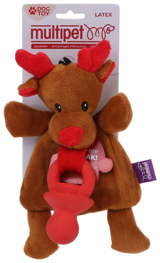 Thumbnail 1: Multipet Christmas Santa Pacifier Pals Dog Toy 