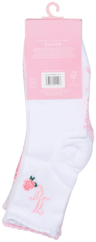 Thumbnail 2: Juicy Couture Women's 6 Pk Ruffle Rose Shortie Crew Socks 