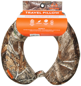 Thumbnail 1: Realtree Camo Print Performance Memory Foam Travel Pillow 