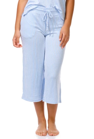 Thumbnail 2: JACLYN Women's Knit Seersucker Pajama Set 