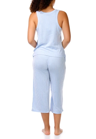 Thumbnail 4: JACLYN Women's Knit Seersucker Pajama Set 
