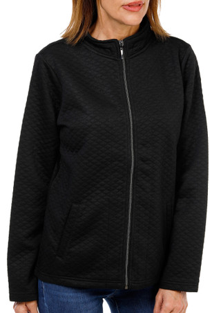 Thumbnail 1: Onque Women's Herringbone Quilt Full Zip Jacket 