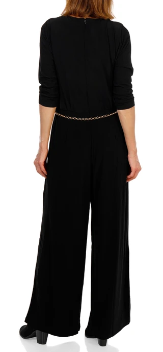 Thumbnail 2: 1. State Women's Cowl Neck Jumpsuit with Chain Belt 