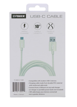Thumbnail 2: Fisher 10 ft Braided USB-C Cable 