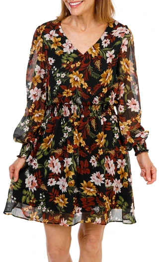 Thumbnail 1: Cece Women's Fully Lined V-Neck Baby Doll Dress 