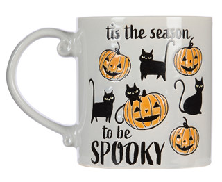 Thumbnail 1: ELI + ANA Halloween Pumpkin & Black Cat Mug  