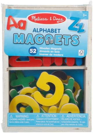 Thumbnail 1: Melissa & Doug 52 Pc Wooden Alphabet Toy Magnets  