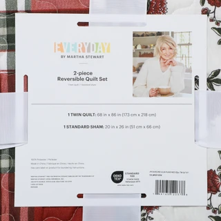 Thumbnail 3: Everyday by Martha Stewart Twin Size 2 Pc Reversible Quilt Set with Sham 