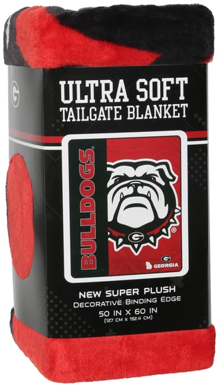 Thumbnail 1: Georgia Bulldogs 50x60 Endzone Ultra Soft Tailgate Throw 