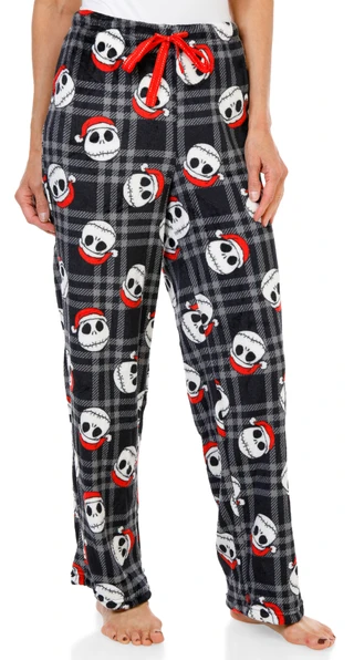 Thumbnail 1: Disney Women's Christmas Black Jack Skellington Pajama Pants 