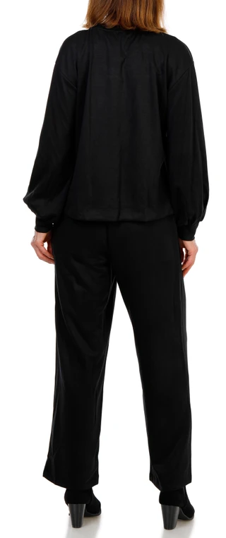 Thumbnail 2: BADGLEY MISCHKA Women's 2 Pc Long Sleeve Rhinestone Crew Neck & Pants Set  