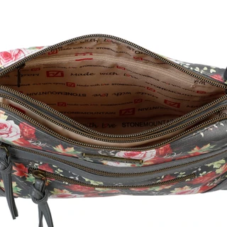 Thumbnail 2: Stone Mountain Floral Print Messenger Crossbody Bag 