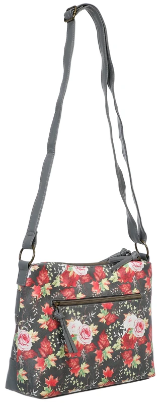 Thumbnail 3: Stone Mountain Floral Print Messenger Crossbody Bag 