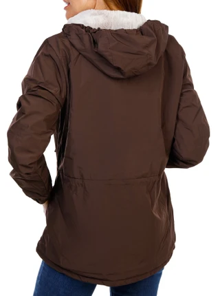 Thumbnail 2: AVALANCHE Women's Zippered Rain Jacket w/ Faux Shearling Lining 