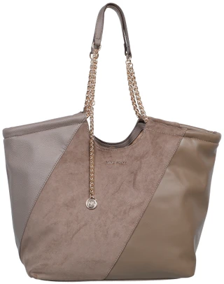 Thumbnail 1: ANNE KLEIN Pieced Soft Tote with Chain Handle & Charm 