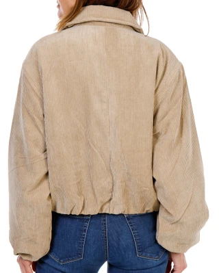 Thumbnail 2: Cisono Women's Bubble Hem Full-Zip Jacket 