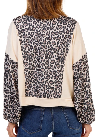 Thumbnail 2: DISCREET Women's Long Sleeve Printed Pullover Top 