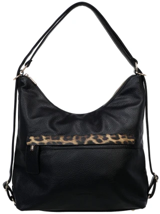 Thumbnail 1: Catherine Malandrino Leopard Accent Hobo Shoulder Bag 